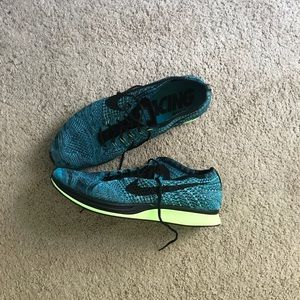 Nike Flyknit Racer Size 12.5 Blue Lagoon